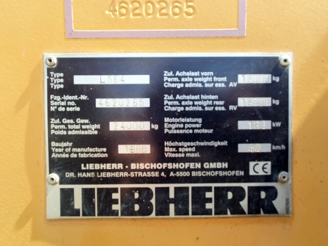 Galerie admisie, Liebherr L 564, ZF 3AVG-310