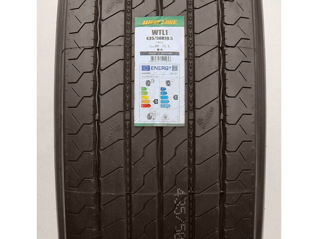Anvelopa NOUA M+S* Regional 435/50R19.5 Westlake WTL1 160J ( 156K ) 20PR LR L - B, C, B 73dB Remorca Anvelopa NOUA M+S* Regional 435/50R19.5 Westlake WTL1 160J ( 156K ) 20PR LR L - B, C, B 73dB Remorca