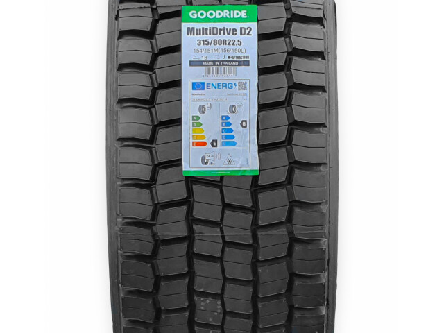 315/80 R22.5, Goodride, Multi Drive Eco D2 154/151M 18PR, Tractiune, M+S 315 80 22.5 Anvelope, Cauciucuri, Tires, Reifen, Gumiabroncs