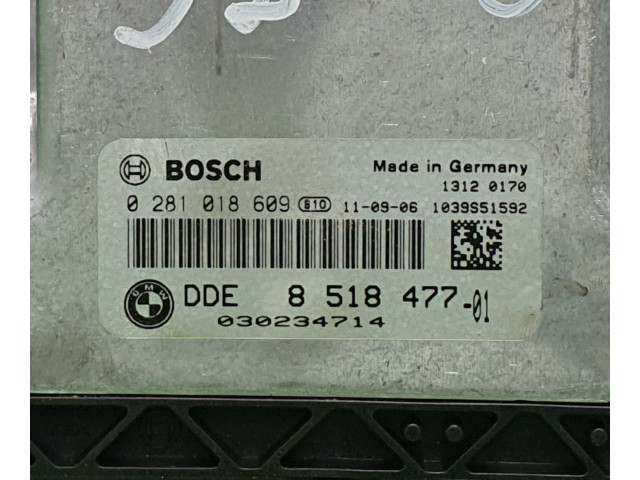 Calculator motor Bosch 0 281 018 609 / 8 518 477, BMW 520D F10, Euro 5, 135 KW, 2.0 D, Engine control unit ( ECU ),  Motor Steuergerät,  Motorvezérlő