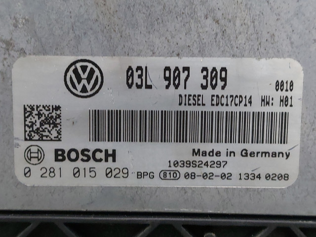 Calculator Motor Bosch 03L 907 309, Volkswagen Passat B6, Euro 5, 103 KW, 2.0 TDI, Engine control unit ( ECU ),  Motor Steuergerät,  Motorvezérlő