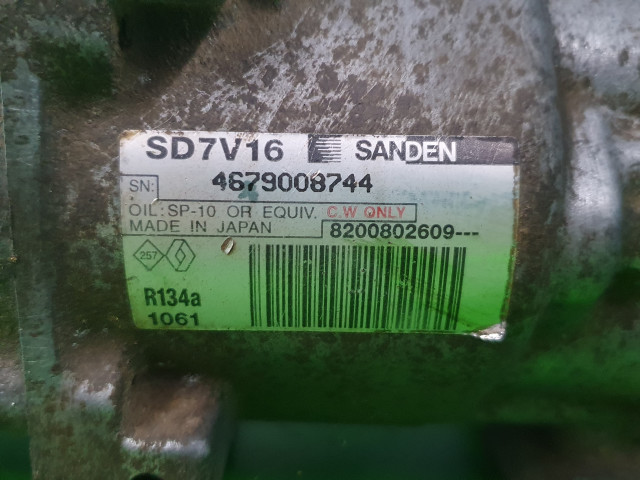 Compresor Clima Sanden SD7V16 / 8200802609, Dacia Logan, Euro 4, 50 KW , 1.5 DCI, Klimakompressor, Climate compressor, Klímakompresszor Compresor Clima Sanden SD7V16 / 8200802609, Dacia Logan, Euro 4, 50 KW , 1.5 DCI, Klimakompressor, Climate compressor, Klímakompresszor