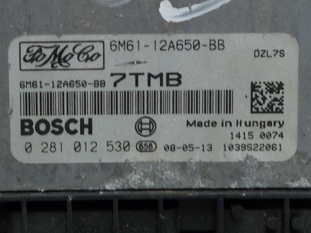 Calculator Motor Bosch 6M61  12A650 BB, Mazda 3 BK, Euro 4, 80 KW, 1.6 TDI, Engine control unit ( ECU ),  Motor Steuergerät,  Motorvezérlő