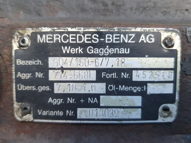 Cutie de viteze manuala, Mercedes GO4/160 6/7,18  l  7,18-1,0, O 404, Getriebe, Gearbox, Sebességváltó Cutie de viteze manuala, Mercedes GO4/160 6/7,18  l  7,18-1,0, O 404, Getriebe, Gearbox, Sebességváltó