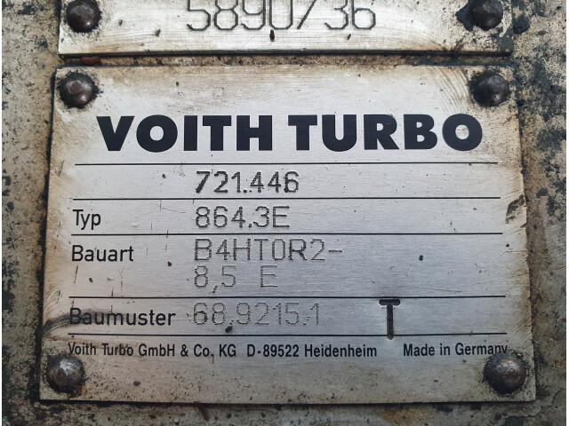 Cutie de viteze automata, Voith, Typ 864.3E, Bauart B4HT0R2 8.5 E, Baumuster 68.9215.1, Getriebe, Gearbox, Sebességváltó