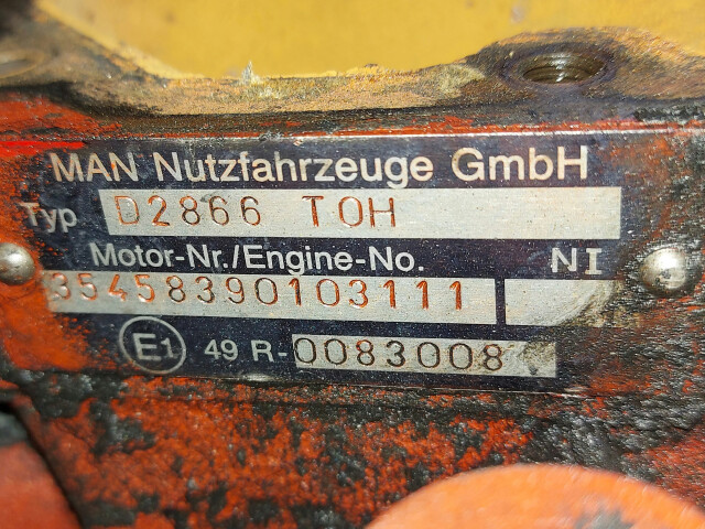 Motor fara anexe MAN D2866 TOH, Euro 1, 213 KW