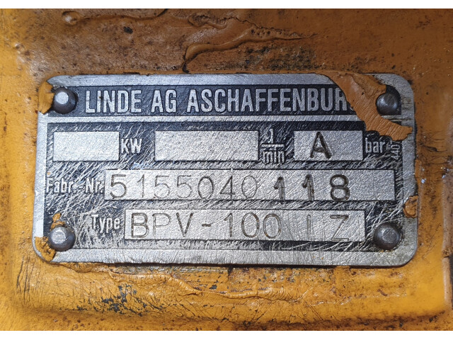Pompa mars, Linde Ag Aschaffenburg, BPV 100 IZ, 5155040118, Liebherr PR 741 C