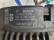 Alternator Bosch 0 123 515 016, Volkswagen LT 35, Euro 3, 80 KW,  2.5 TDI, 1999