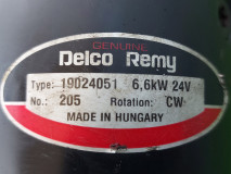 Electromotor Delco Remy 19024051, 6,6 KW, 24V, Mercedes, 250 KW, 10964 cm3