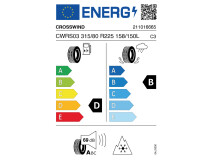 Anvelopa NOUA M+S* Regional 315/80R22.5 Crosswind CW-RS03 158/150K3 Directie