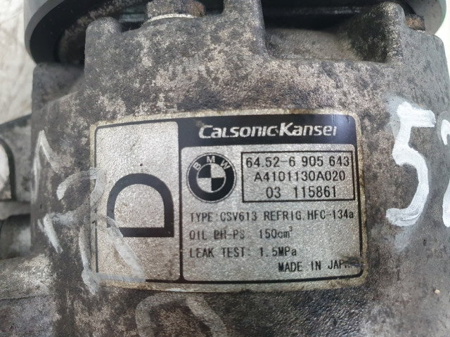 Compresor clima Calsonic Kansei CSV613 / A4101130A020 / 905 643, BMW 320 E46, Euro 4, 110 KW, 2.0 D, Klimakompressor, Climate compressor, Klímakompresszor