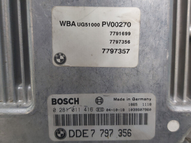 Motor Steuergerät Bosch DDE 7 797 356, Euro 4, 120 KW, 2.0 D