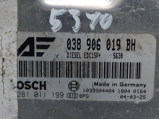 Motor Steuergerät Bosch 038 906 019 BH, Euro 3, 96 KW, 1.9 TDI