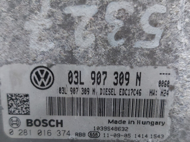 Motor Steuergerät Bosch 03L 907 309 N, Euro 5, 125 KW, 2.0 TDI