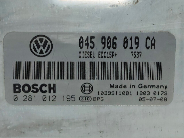 Calculator Motor Bosch 045 906 019 CA, Volkswagen Polo 9 N, Euro 4, 59 KW, 1.4 TDI, Engine control unit ( ECU ),  Motor Steuergerät,  Motorvezérlő