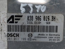 Calculator Motor Bosch 038 906 019 BH, Volkswagen Sharan 7M, Euro 3, 96 KW, 1.9 TDI, Engine control unit ( ECU ),  Motor Steuergerät,  Motorvezérlő